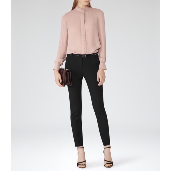 Reiss Tops - Brand New Reiss Felton Ruffle Trim Silk Blouse
